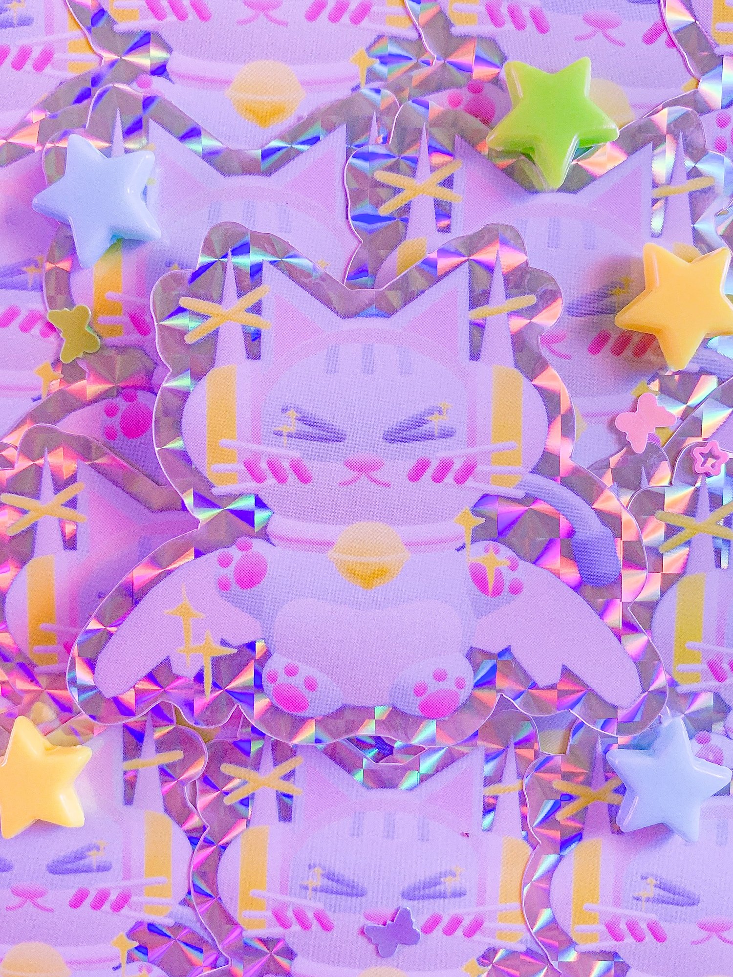 Image of CYBER ANGEL PETS | Prismatic Stickers