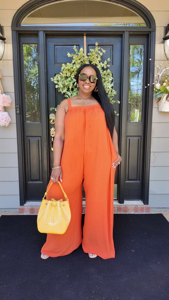 Image of Pretty Simple Vibe (Orange) Jumpsuit 