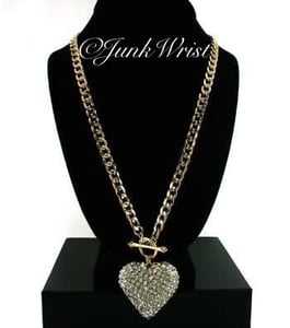 Image of Crystal Heart Pendant Necklace