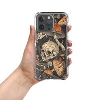 Image 2 of Goblincore Skull and Mushroom Grunge/Punk Clear Case for iPhone®