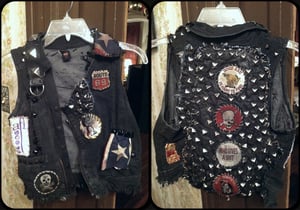 Image of Handmade denim sleeveless jacket