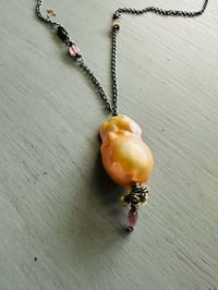 Image 10 of Treasure Of The Sea Pearl Pendant With Gemstone Fringe