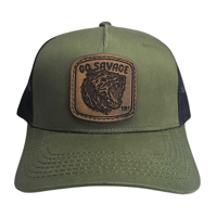 Image 1 of Snapback Go Savage - negro con verde