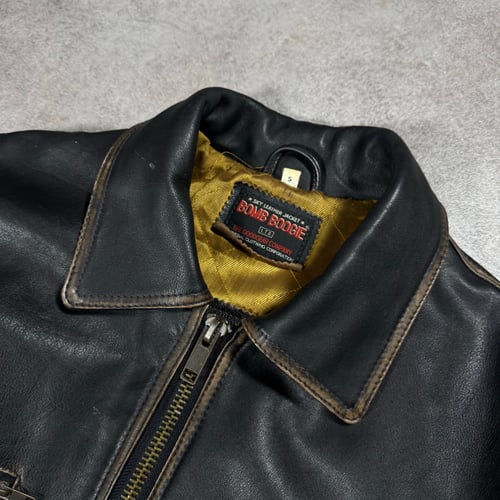Image of 1990s Bomb Boogie Heayweight Leather Jacket, Size Large
