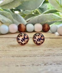 Image 1 of Cheetah Cabochon Studs 