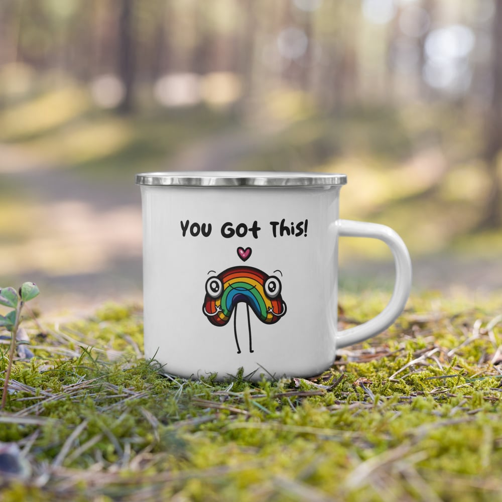 Image of You Got This Rainbow Enamel Mug 