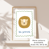 Image 1 of Be Proud Lion Print