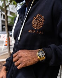 Image 4 of Signature Black and Brown Premium Zip Up Hoodie  
