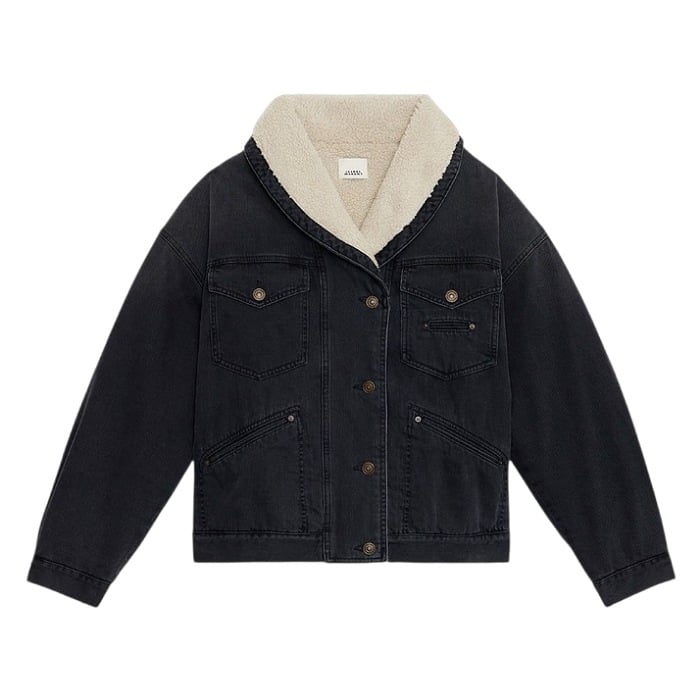 Image of ISABEL MARANT PIMIA JACKET FADED BLACK