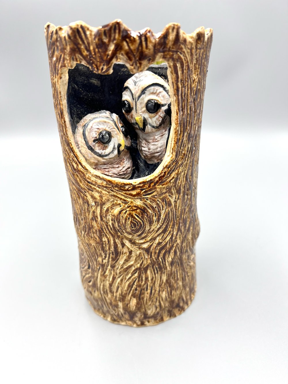 Image of Two Owl Vase- Elizabeth Paxson