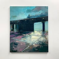 Image 2 of Painting / maleri / "ISLANDS BRYGGE – Malerdrømme og tankestreger – Havnen" / 50x60 cm