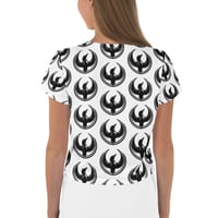 Image 4 of Women's - All-Over Print Crop Tee