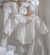 Image 1 of Newborn photo session body| Elle | white lace