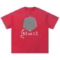 Image 1 of Get Use 2 It Snow Washed Oversized T-shirt Red