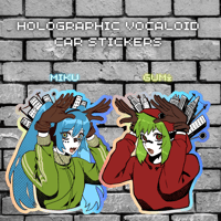 HOLOGRAPHIC VOCALOID CAR PEEKERS