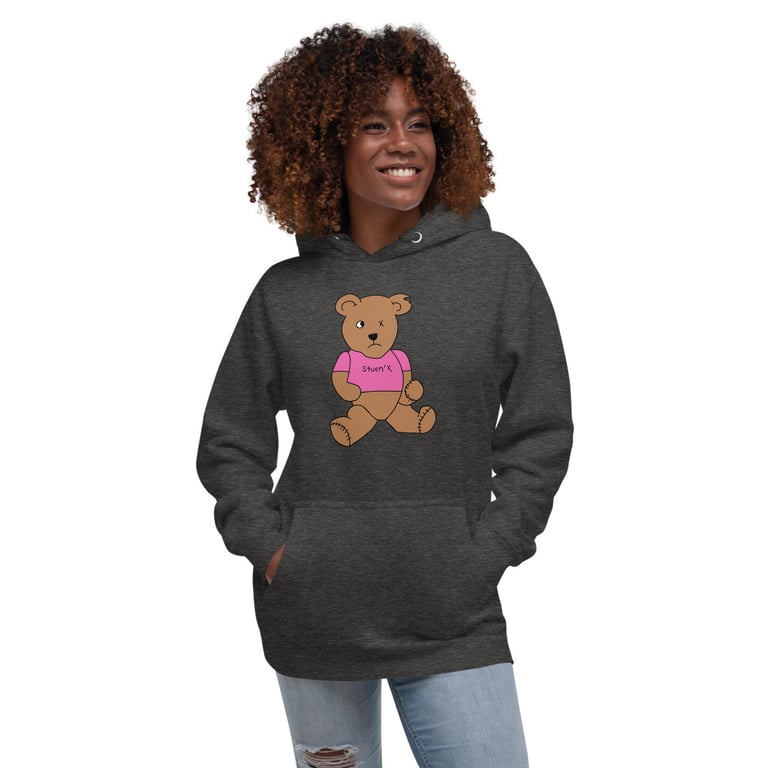 Benny Wearing Pink Unisex Hoodie Image 4