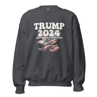 Image 8 of Trump 2024 MAGA Distressed Unisex Sweatshirt from PatriotsCo.com