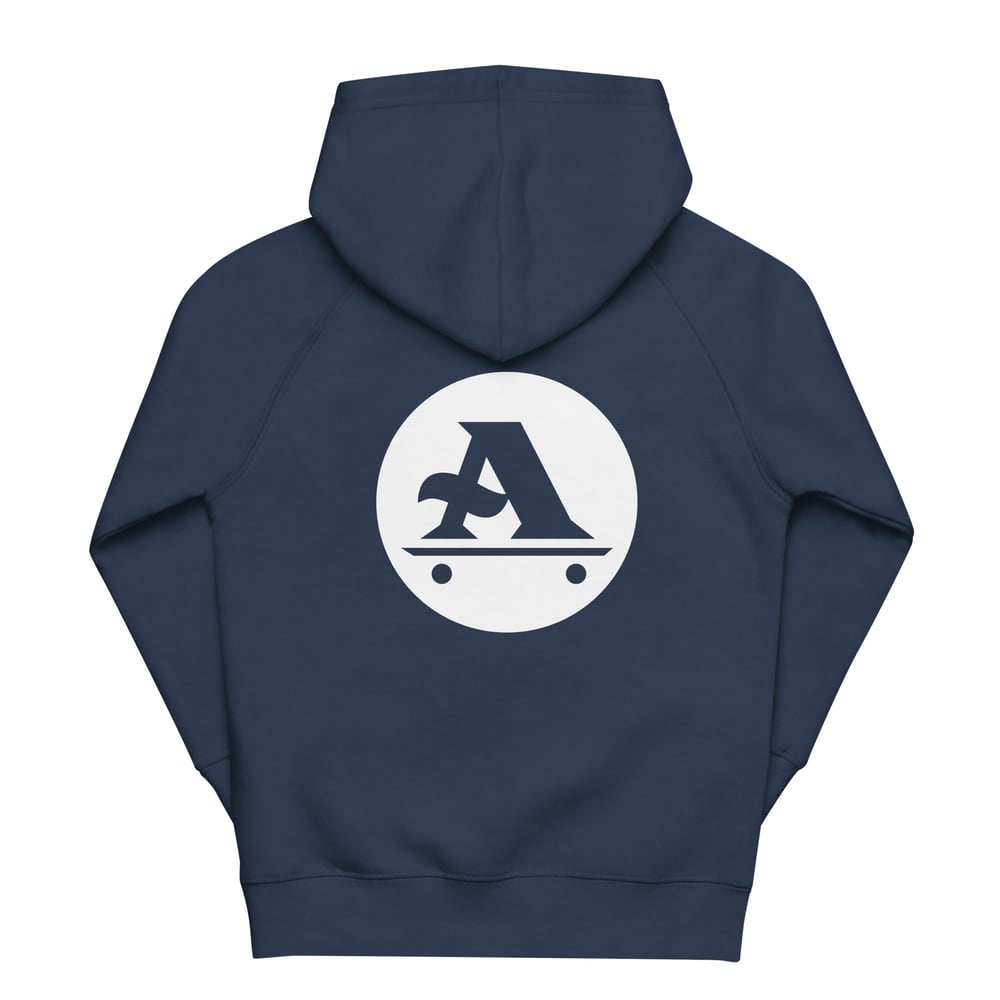Kids youth A-logo eco hoodie / white logo