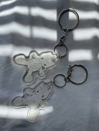Image 1 of glitter starcat acrylic keychain