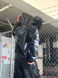 Image 4 of Black ‘Le Visere’ Fur Lined Leather Jacket