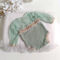 Image 3 of Newborn girls bodysuit | Fiorenza | aquamarine