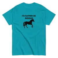Image 10 of Unisex classic tee, I’d Rather Be Riding Horse Graphic T-Shirt – Equestrian Statement Tee