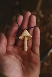 Image 1 of Silver Birch Mushroom Pendant 