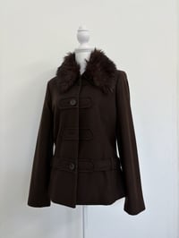 Image 1 of 00s Brown fur jacket // M 