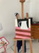 Image of White Jug on Stripes
