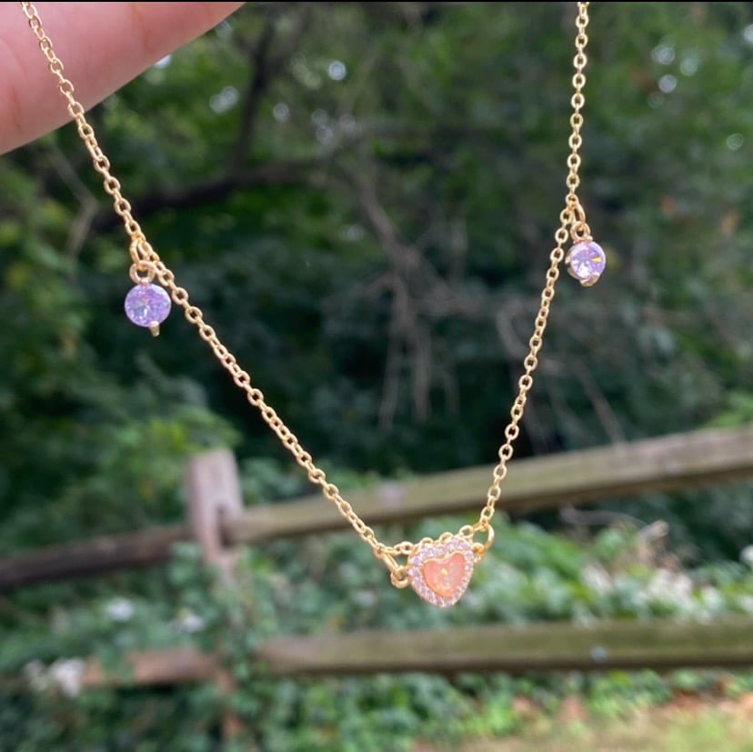 Image of Baby Heart Gem Necklace 💕