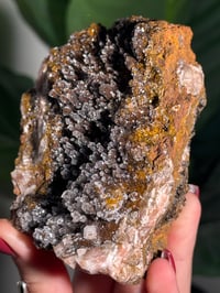 Image 2 of STALACTITE SUGAR DRUZY CHALCEDONY X MANGANESE -MOROCCO- I