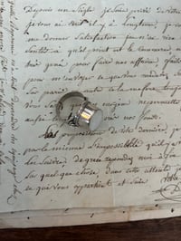 Image 6 of Magnifique bague en argent massif et nacre, taille 58, vintage.