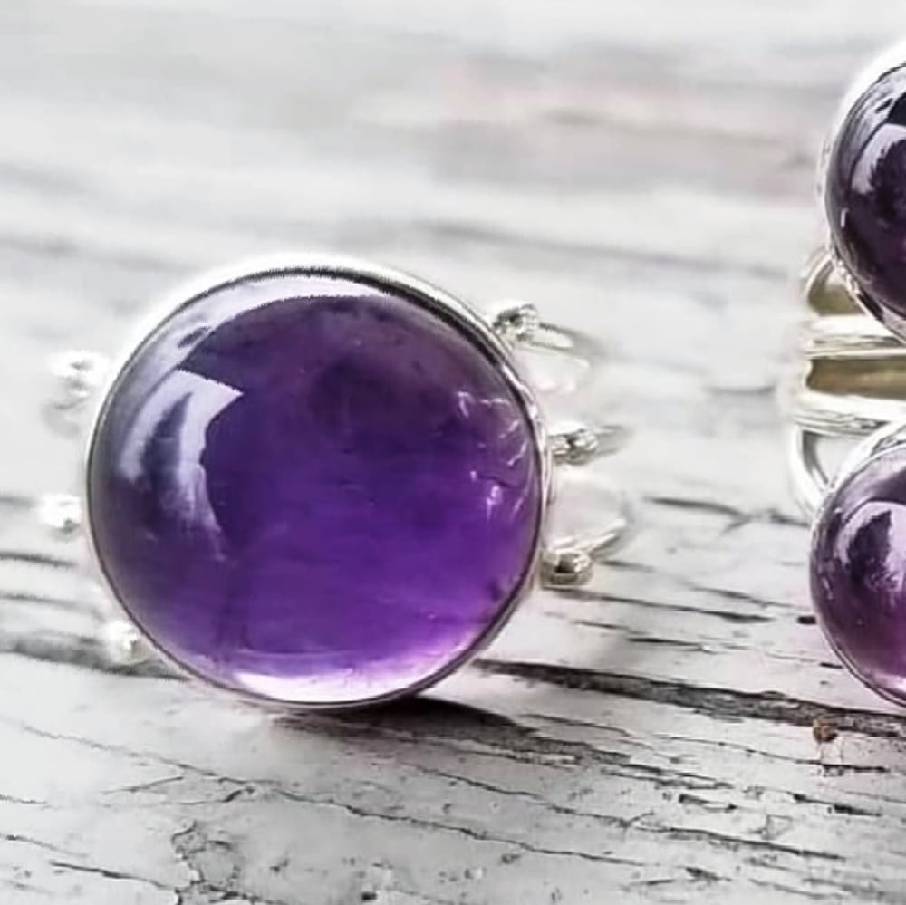 Image of Mystic - Amethyst Rings in Sterling Silver