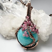 Image 1 of Cherry Blossom Tree of Life Necklace