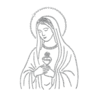 Image 4 of Rhinestone virgin de guadalupe  crewneck