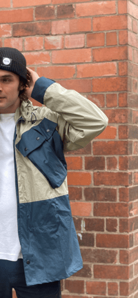 Image 12 of Slanted Pocket Hooded Safari Jacket