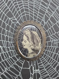 Image 2 of Vintage Brooches-  1940s engravings page & preserved spider webs - 4