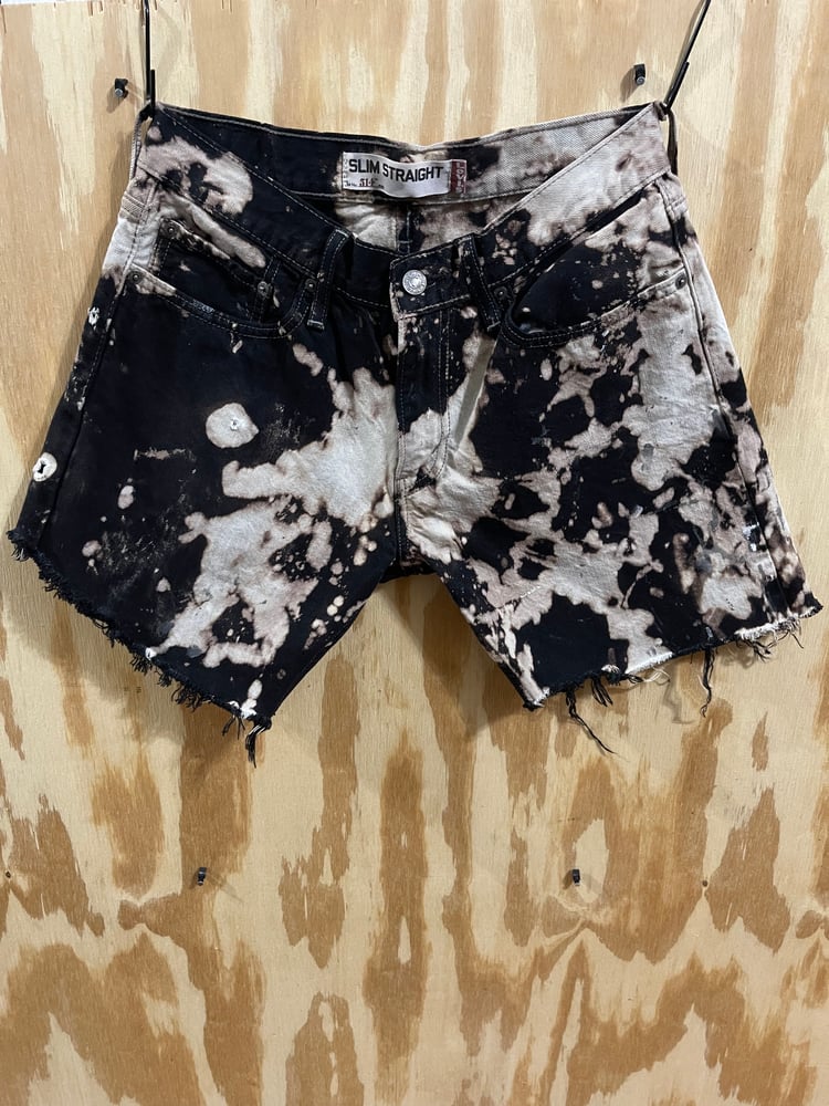 Image of Black splattered Levis 