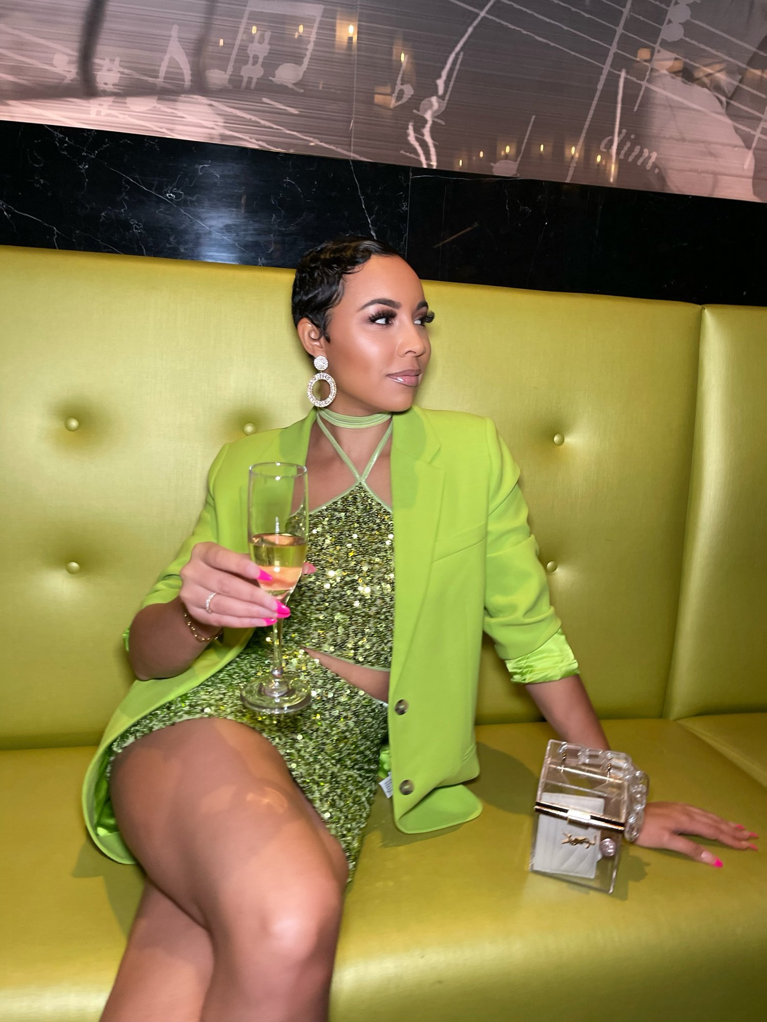 Image of Green Sequin Set