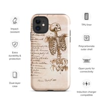 Image 2 of Antique Book Page Detailed Illustration Human Skeleton Tough Case for iPhone®