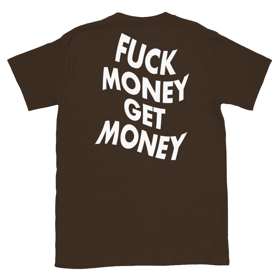 Image of WHITE FMGM LOGO BROWN TEE 