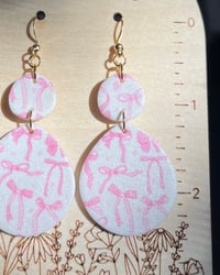 Image 6 of Breast Cancer Pink Ribbon Earrings 
