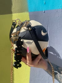 Image 1 of SMALL WHITE & BLACK BALLBAG
