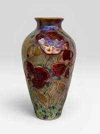 Image 4 of “Small Poppy”  reduction lustre vase