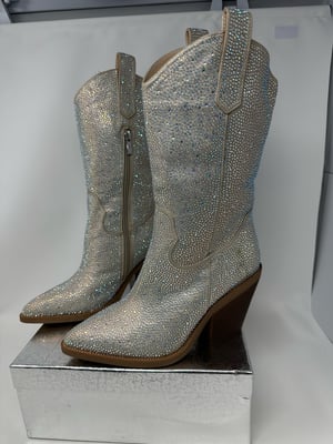 Image of Rhinestone Cowboy Western Boots Womens Size 7.5 - Free Shipping
