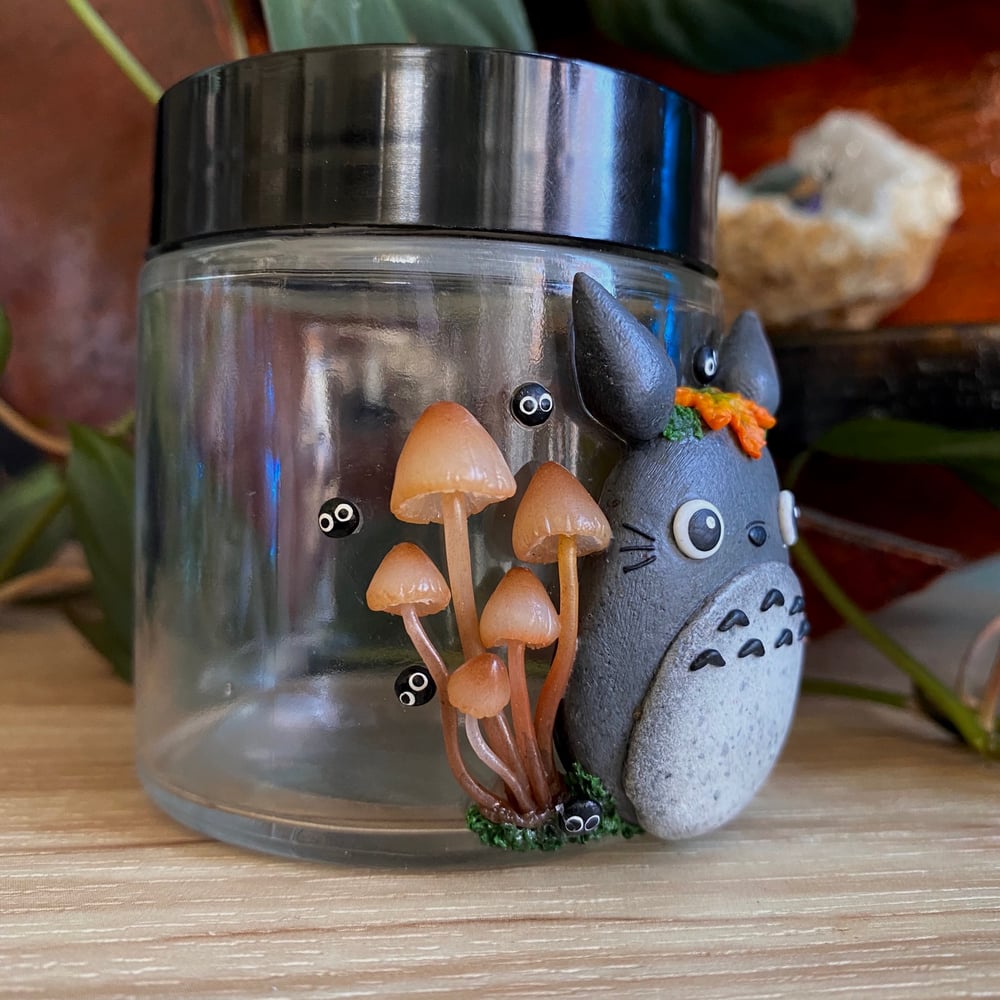 Image of Totoro Mushroom Stash Jar