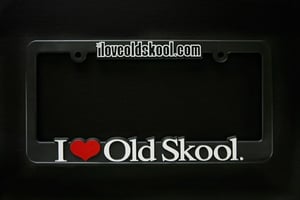 Image of I Love Old Skool. License Plate Frame - Original
