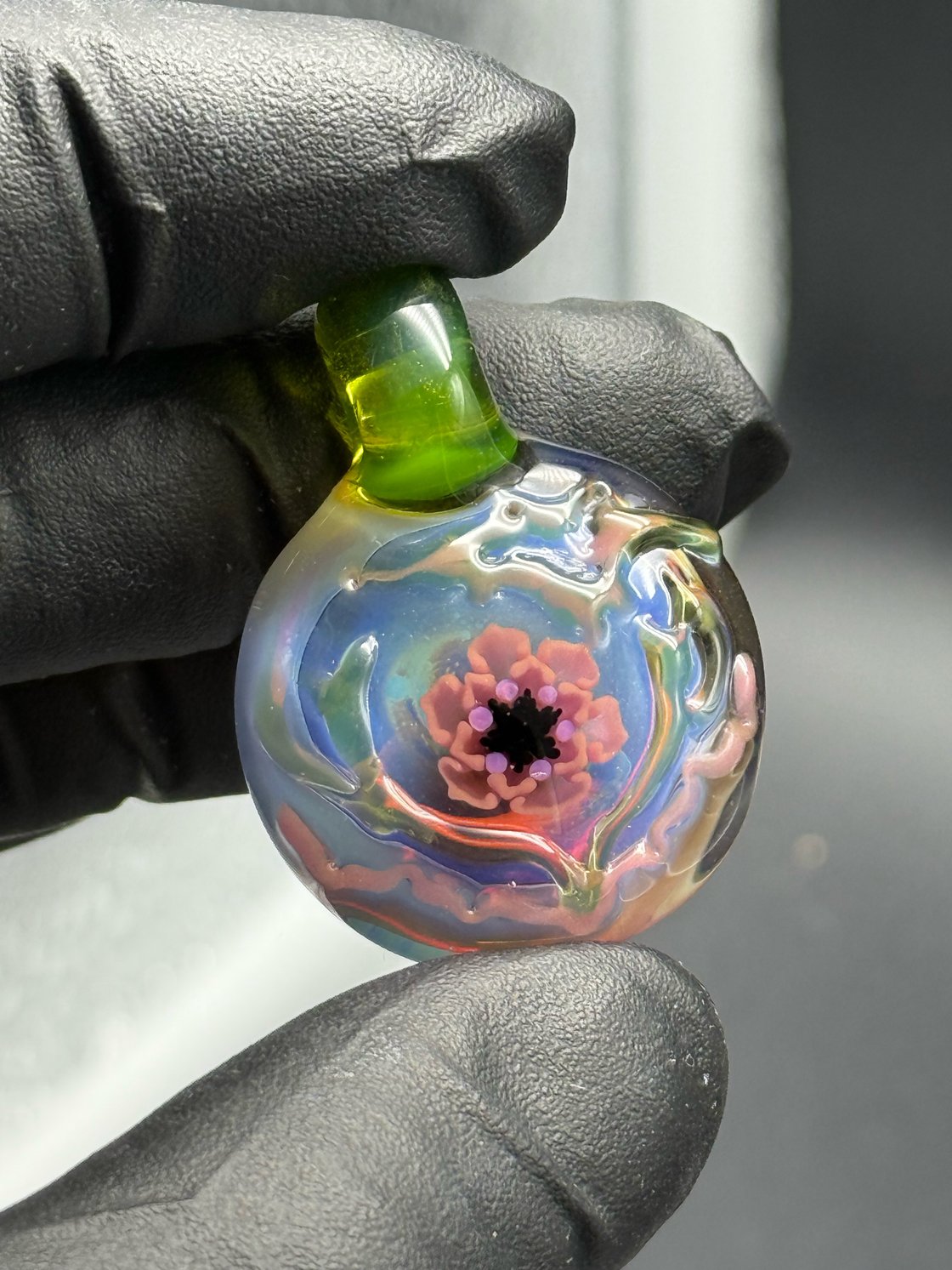 Image of Pink flower pendant 