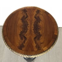 Image 4 of Georgian styled Pie Crust Table black and gold 