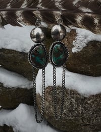 Turquoise Chain Earrings 